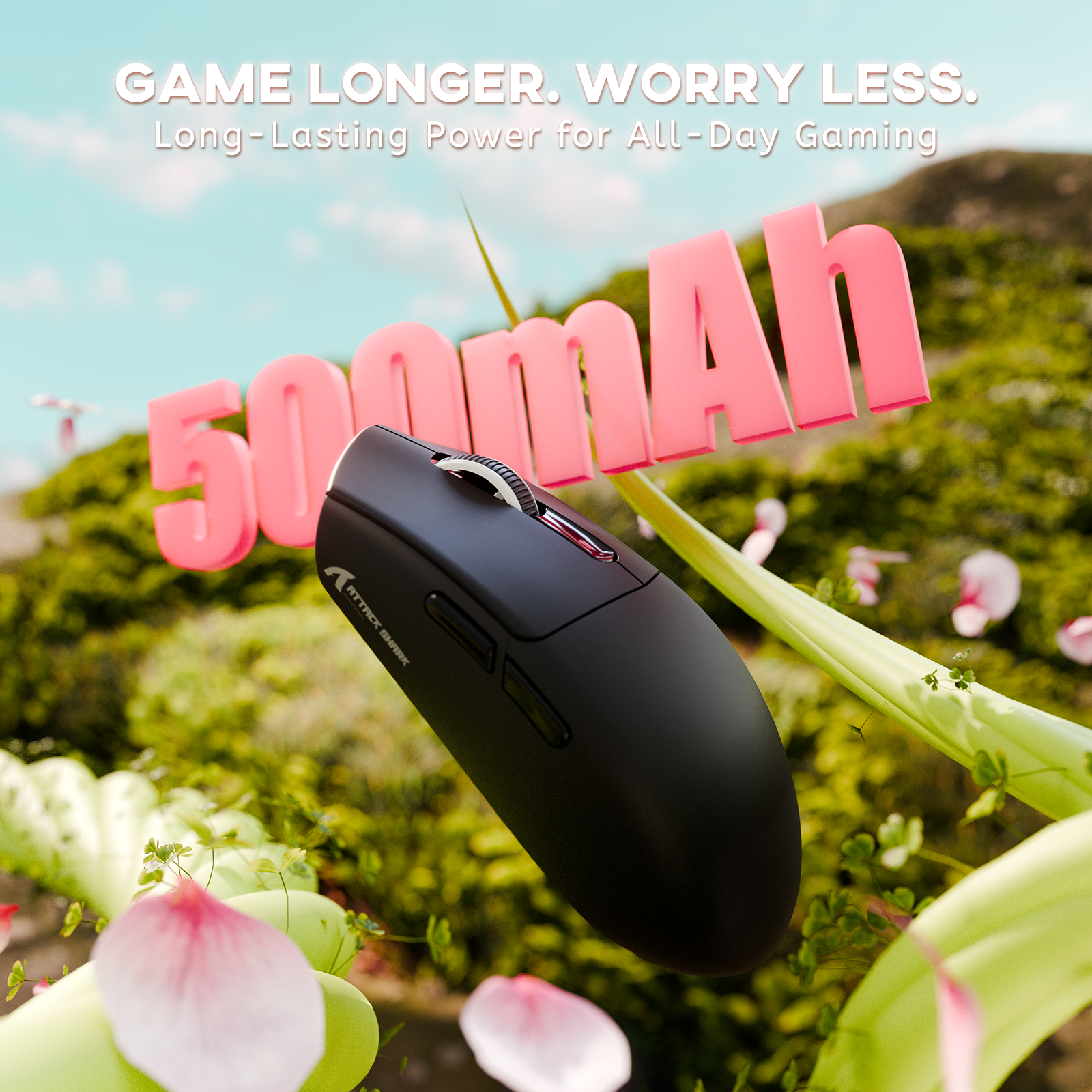 Mouse Gamer Sem Fio Tri-modo ATTACK SHARK G3 25000 DPI Ultraleve