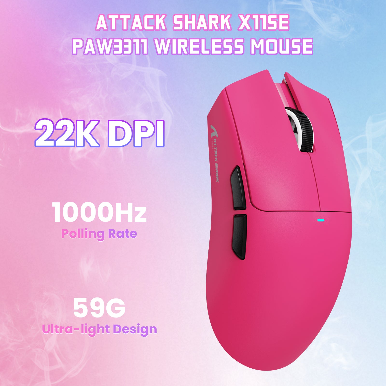 Mouse Gamer Sem Fio ATTACK SHARK X11SE