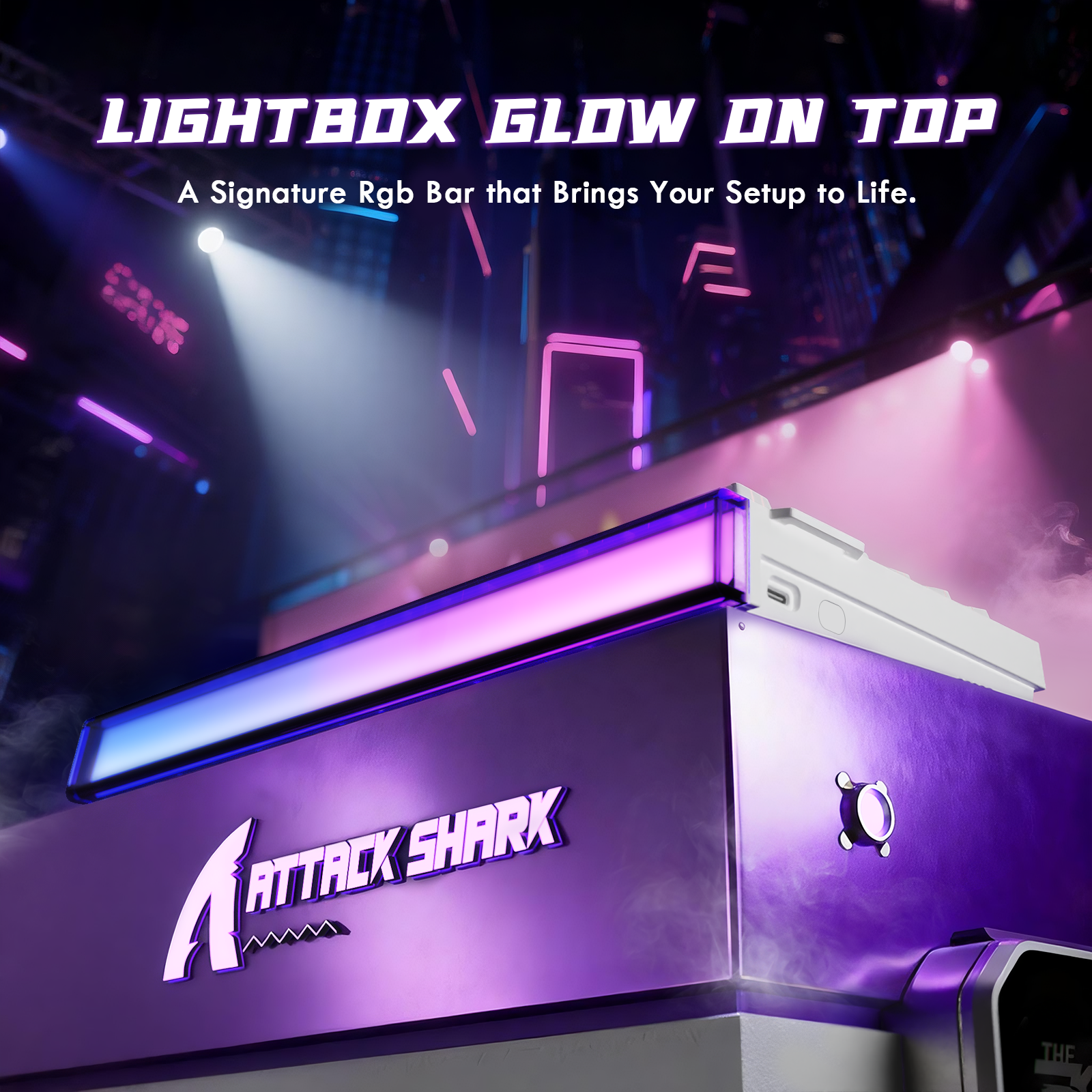 Teclado Mecânico ATTACK SHARK R85 HE Rapid Trigger com Switch Magnético e Custom Lightbox