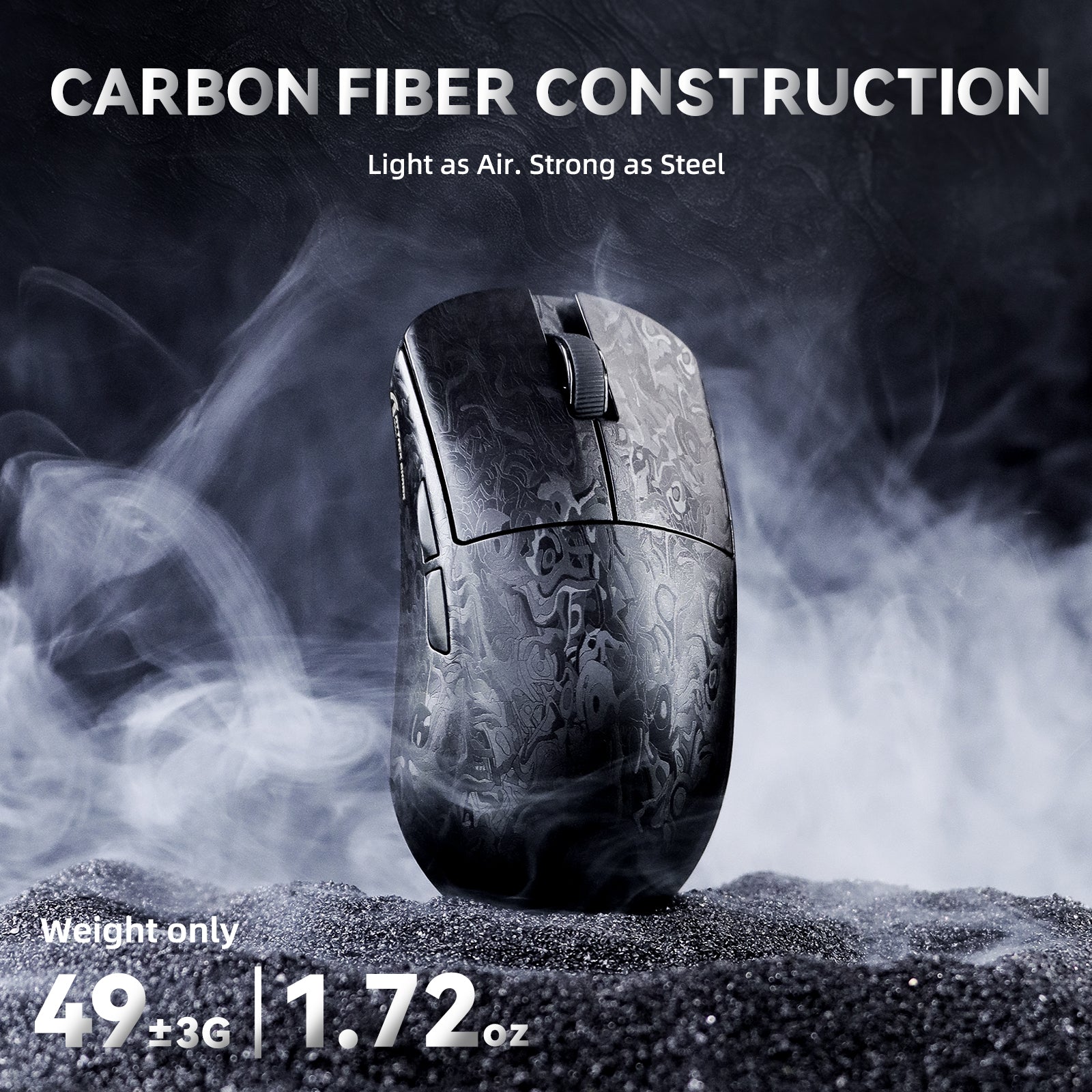 Mouse Gamer Sem Fio ATTACK SHARK R11 ULTRA Fibra de Carbono 8K PAW3950MAX