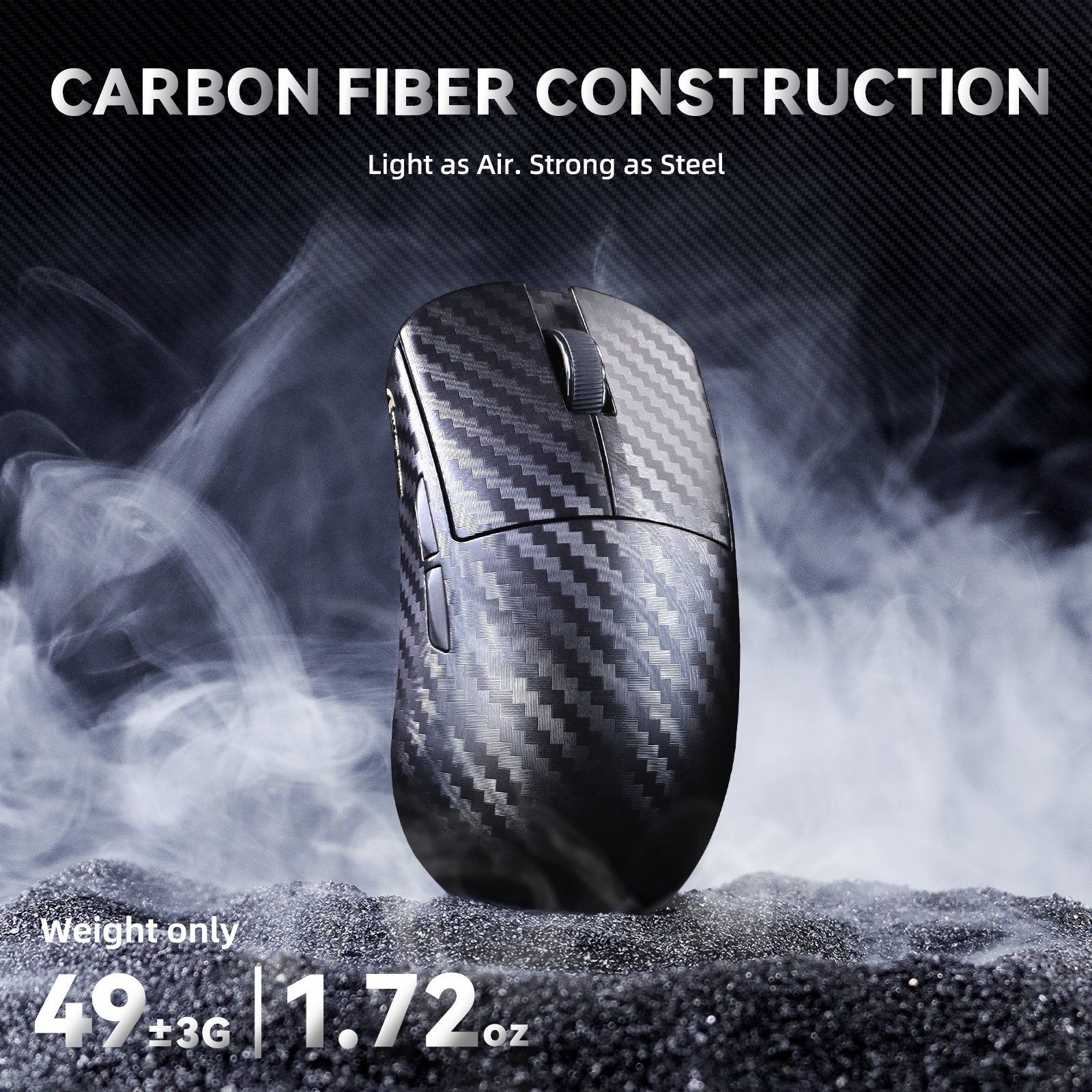 Mouse Gamer Sem Fio ATTACK SHARK R11 ULTRA Fibra de Carbono 8K PAW3950MAX