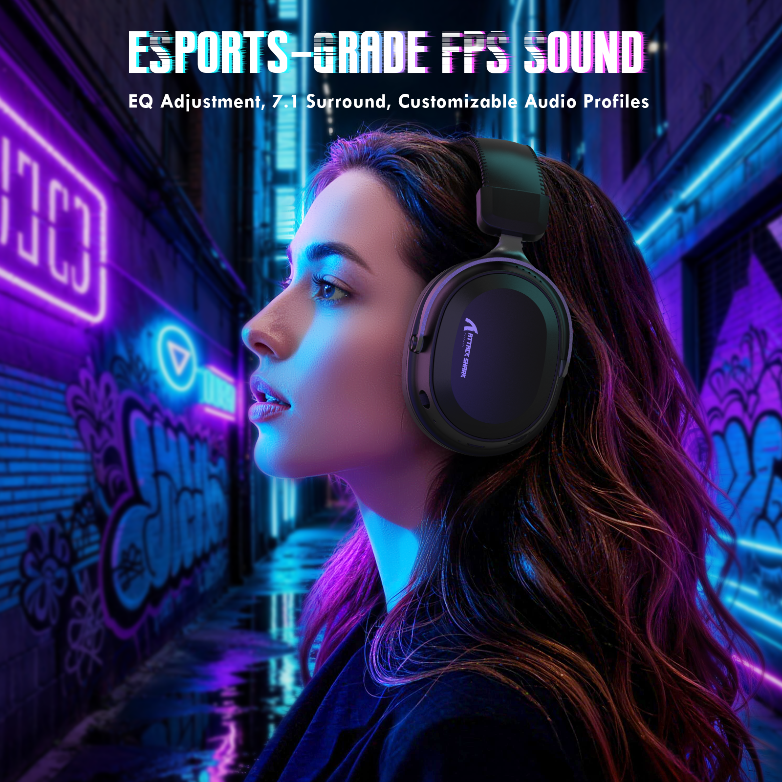 Headset Gamer Sem Fio ATTACK SHARK L30PRO