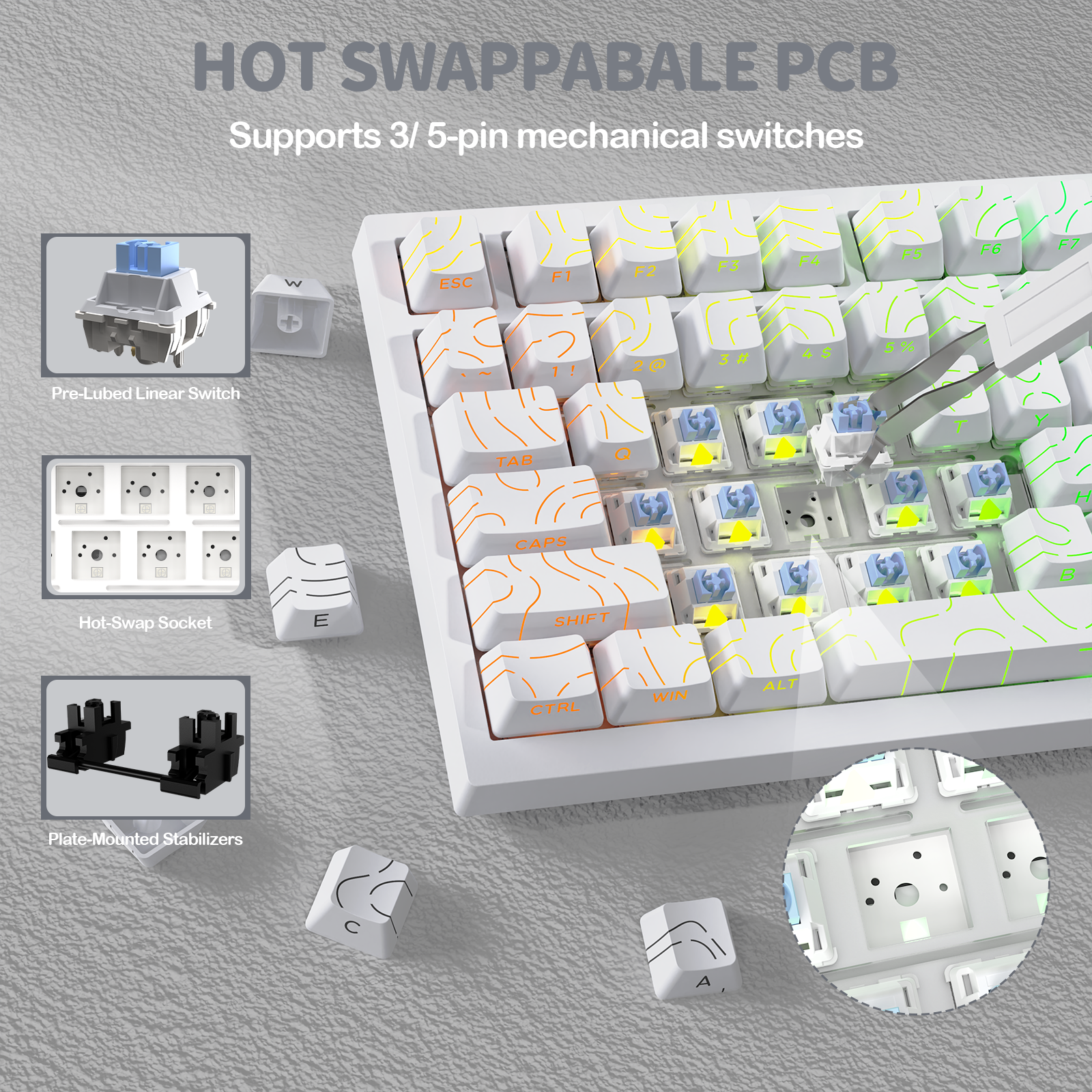 Teclado Mecânico com Junta Tri-modo ATTACK SHARK X820Ultra