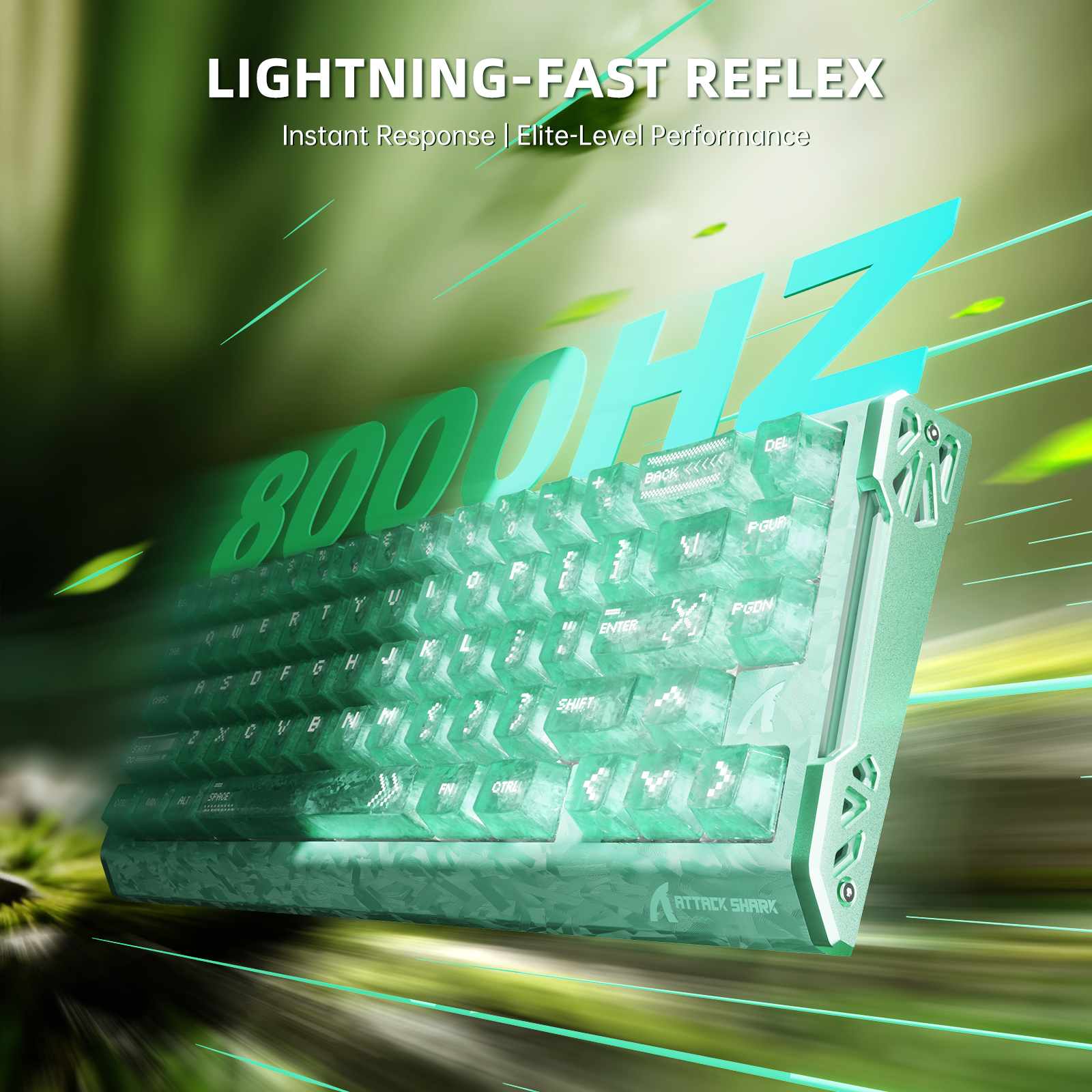 Teclado ATTACK SHARK R68 HE Fibra de Carbono com Ativação Rápida e Switch Magnético