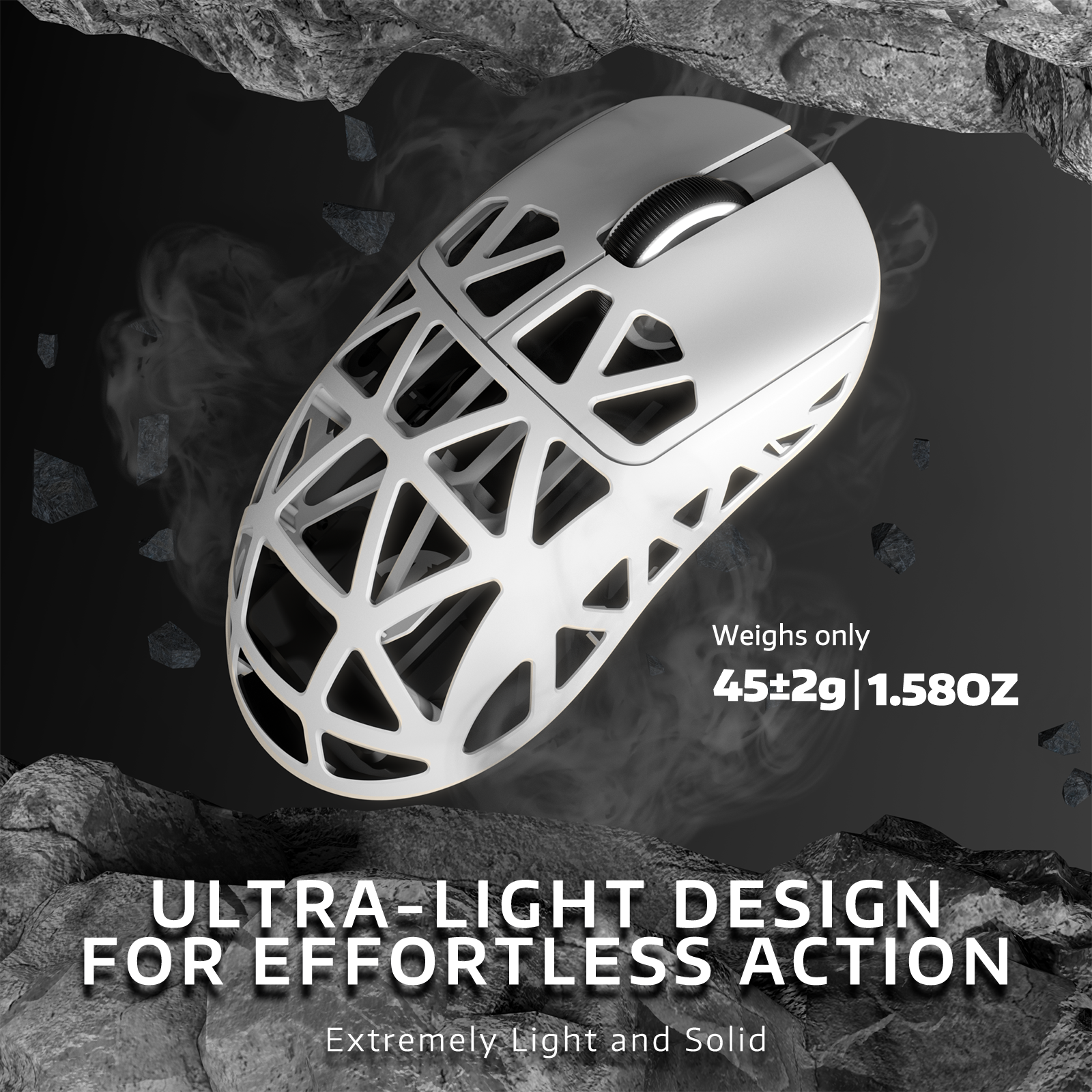 ATTACK SHARK R2 magnesium alloy gaming mouse, ultra-light 45g design