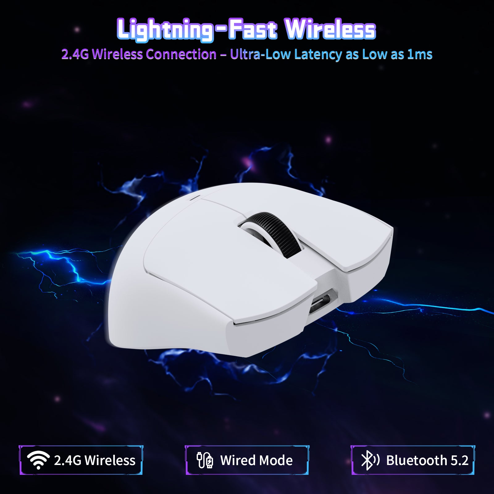 ATTACK SHARK X11SE Wireless Gaming Mouse - Lightning-Fast Wireless with 2.4G, Wired, Bluetooth options