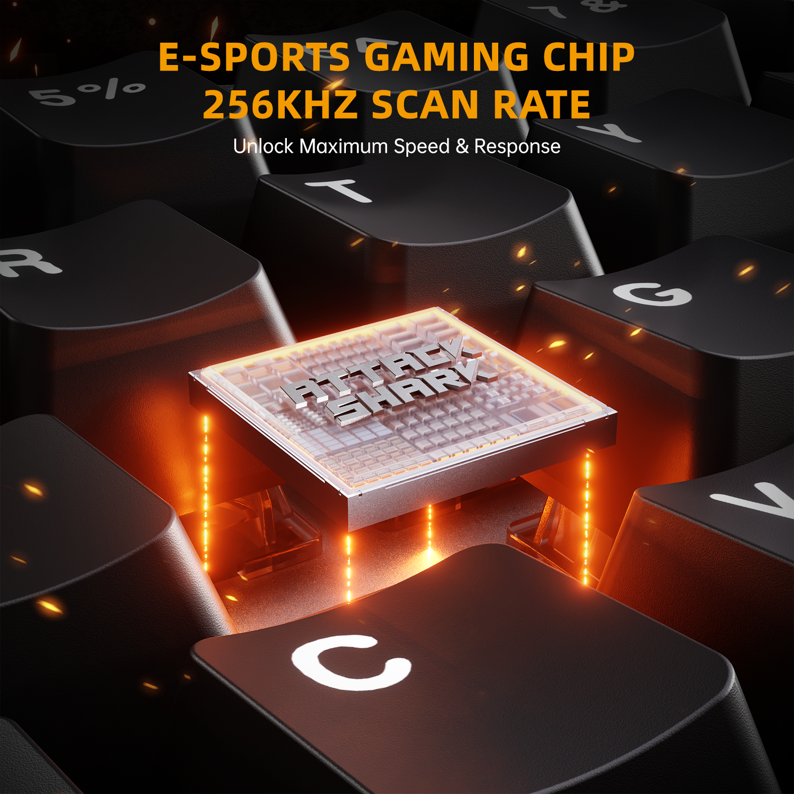 Teclado ATTACK SHARK R68 HE Fibra de Carbono com Ativação Rápida e Switch Magnético