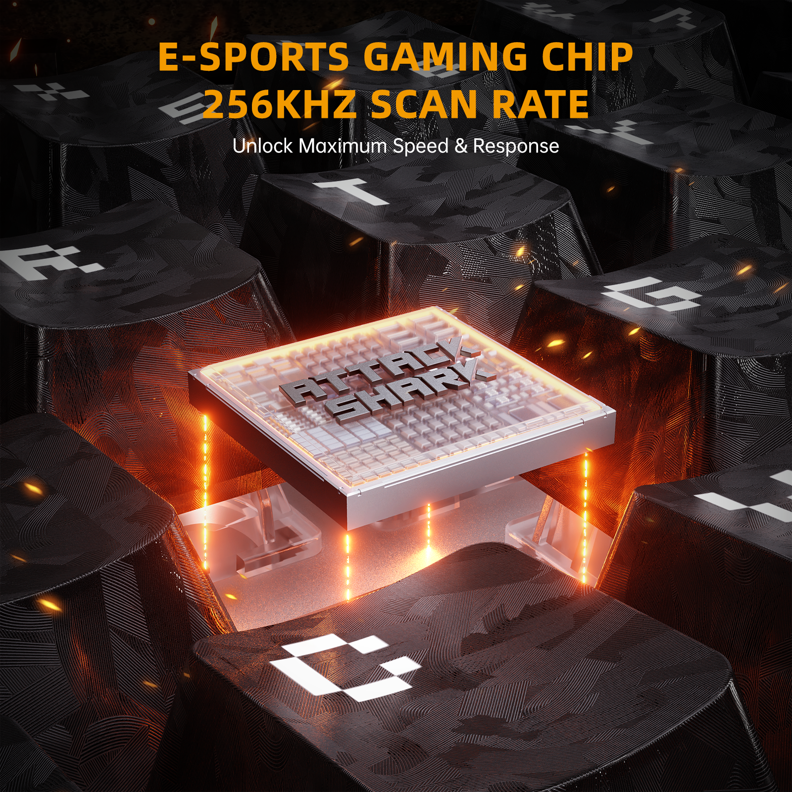 Teclado ATTACK SHARK R68 HE Fibra de Carbono com Ativação Rápida e Switch Magnético