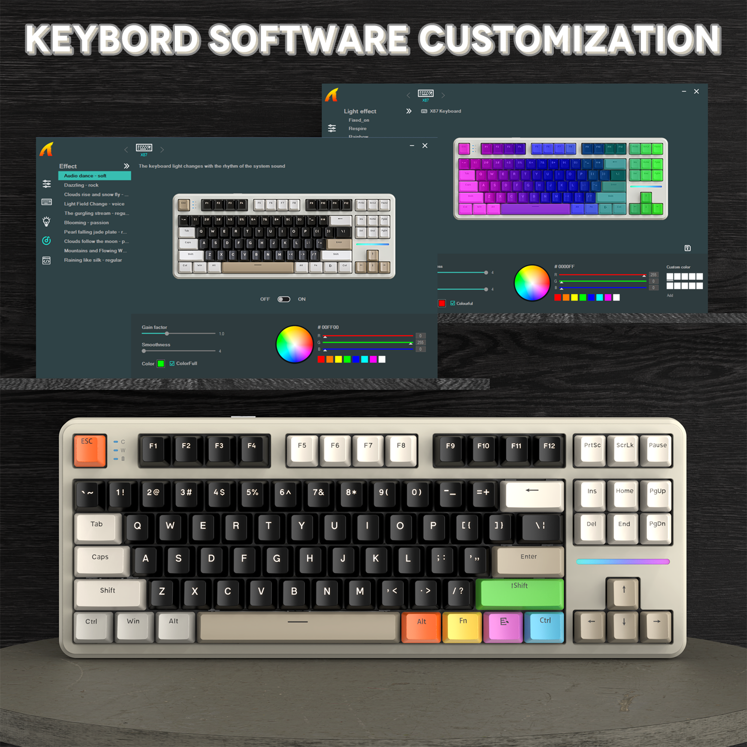 Teclado Mecânico com Junta Tri-modo ATTACK SHARK X87