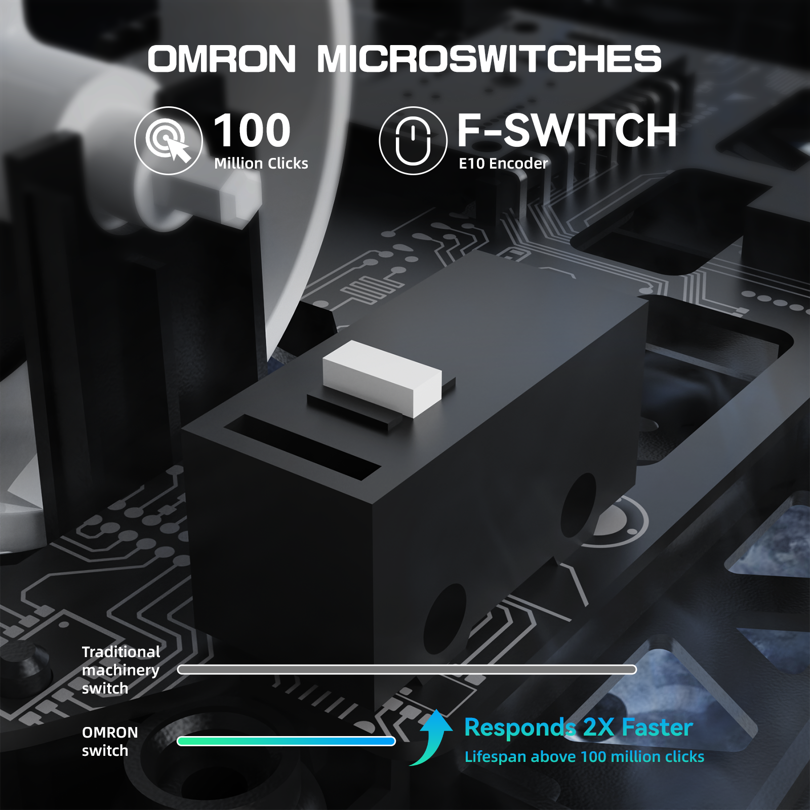 ATTACK SHARK R5 gaming mouse with Omron microswitches, 100 million clicks