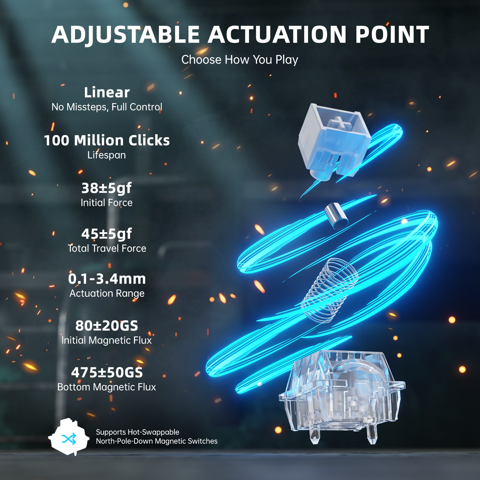 Teclado ATTACK SHARK R68 HE Fibra de Carbono com Ativação Rápida e Switch Magnético