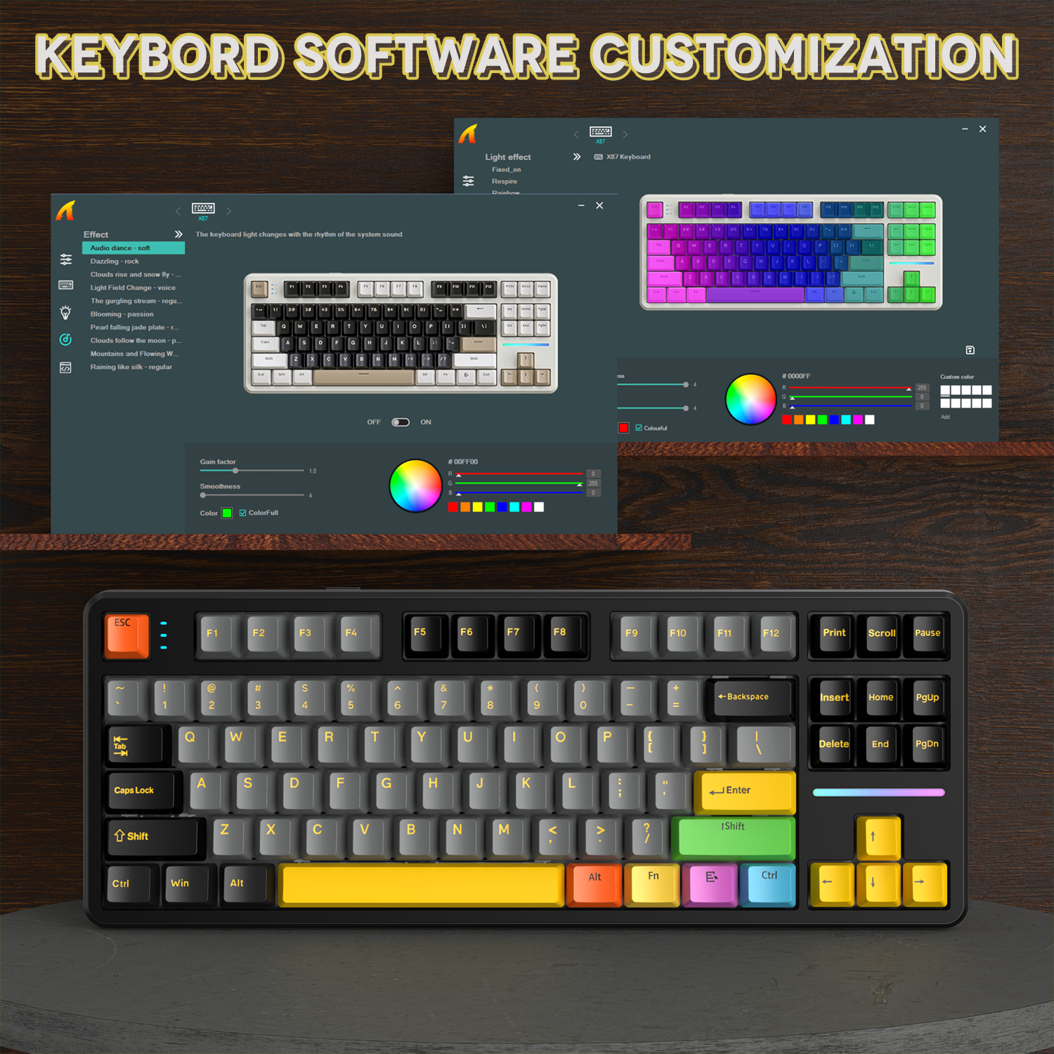 Teclado Mecânico com Junta Tri-modo ATTACK SHARK X87