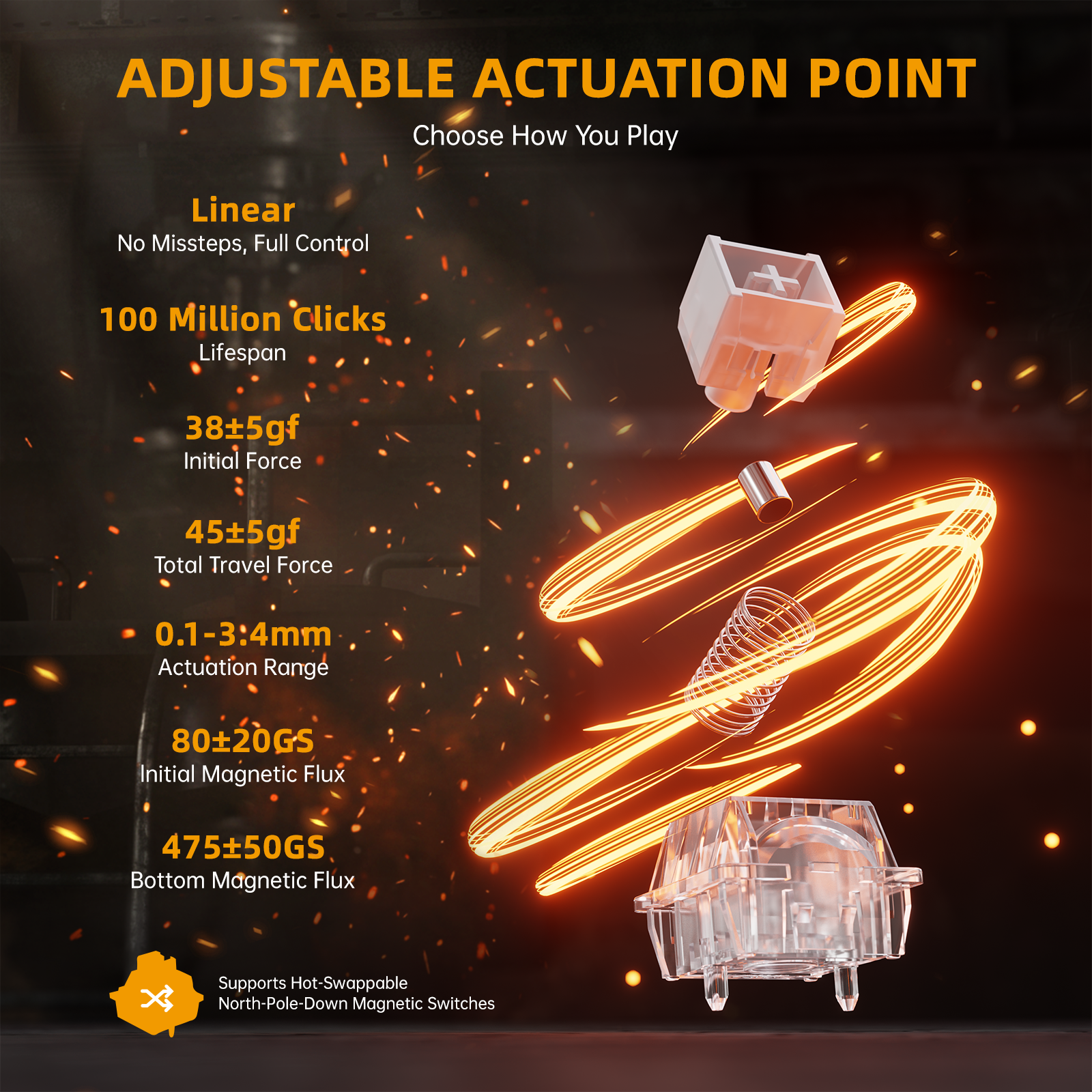 Teclado ATTACK SHARK R68 HE Fibra de Carbono com Ativação Rápida e Switch Magnético