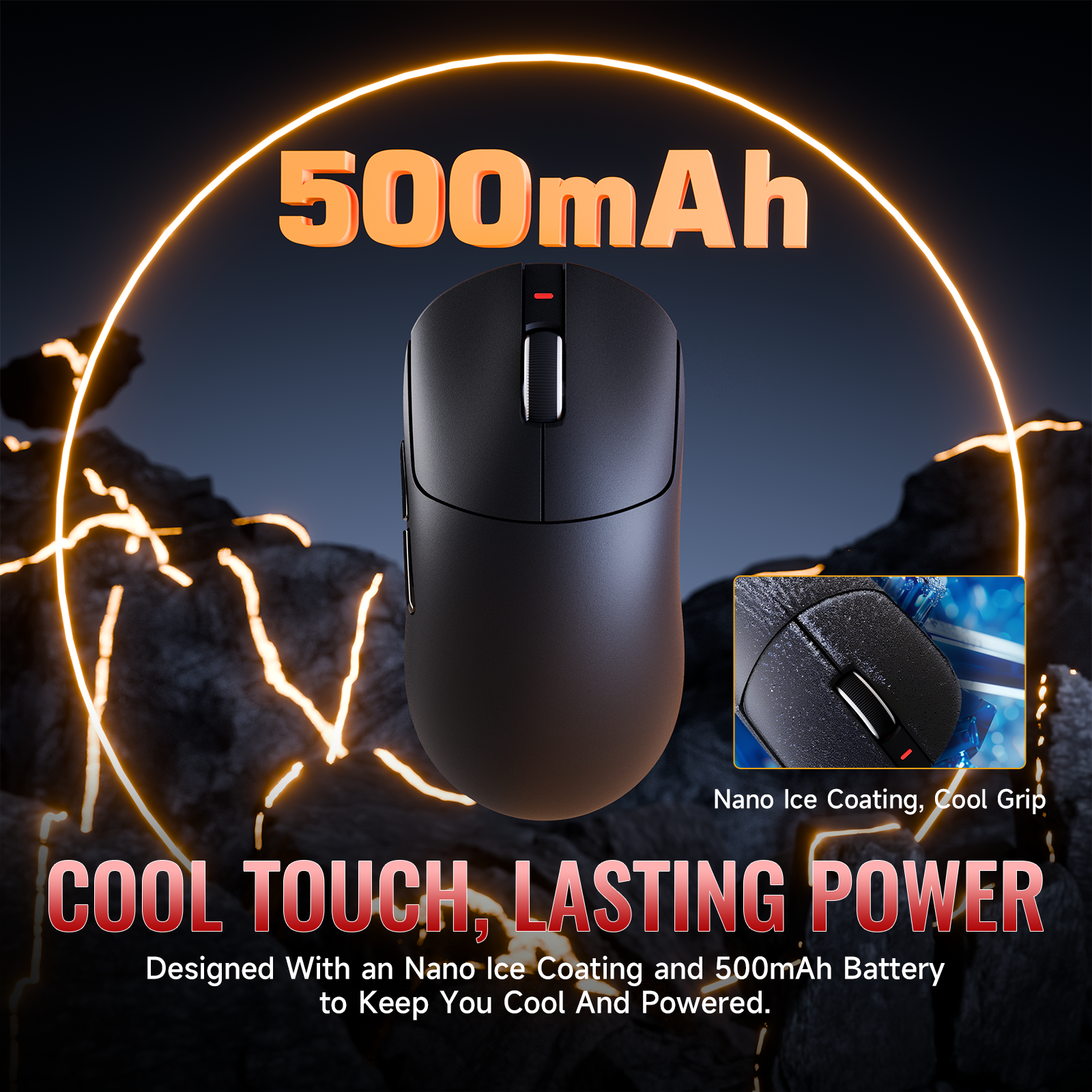 Mouse Gamer Sem Fio Leve ATTACK SHARK X8 Series Tri-mode