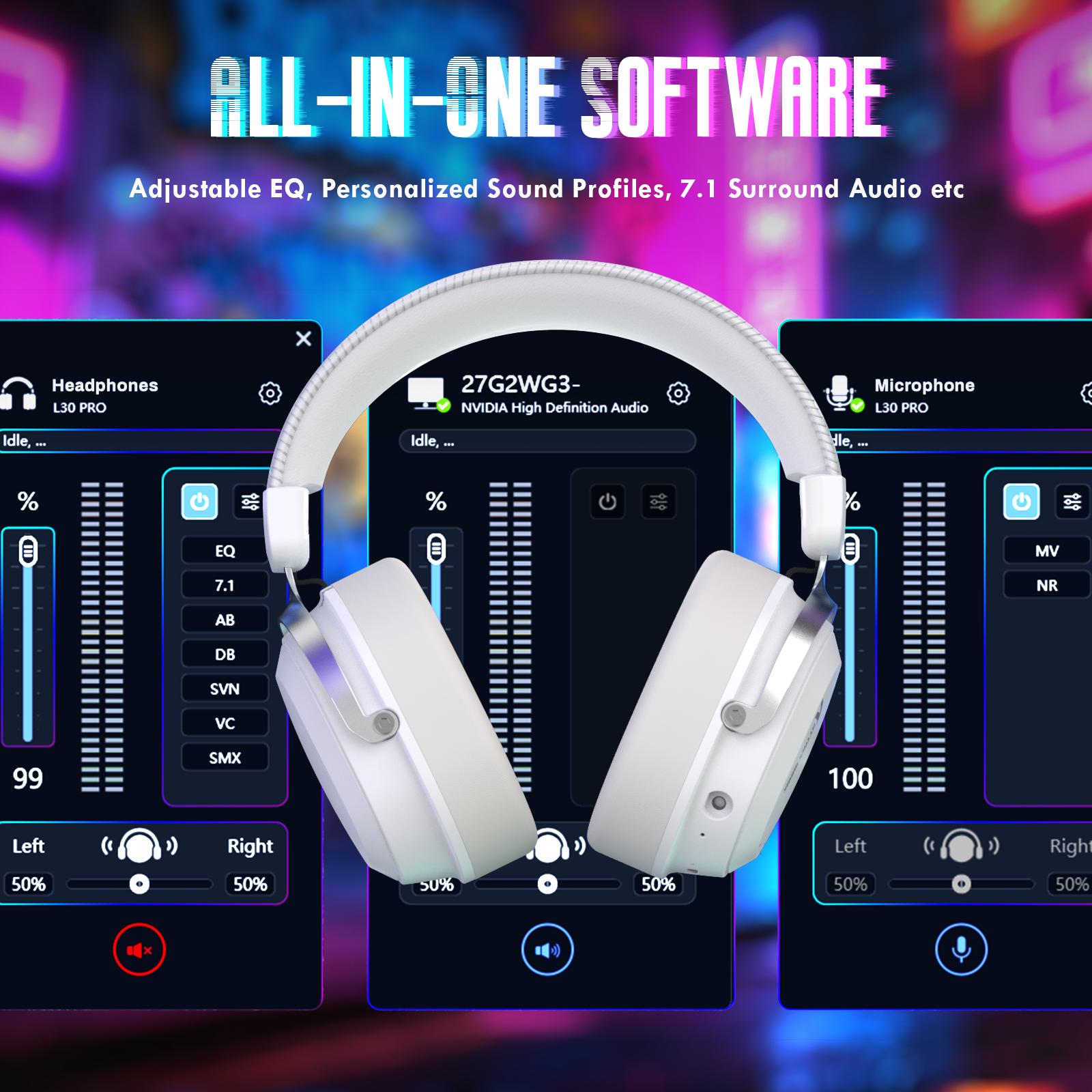 Headset Gamer Sem Fio ATTACK SHARK L30PRO