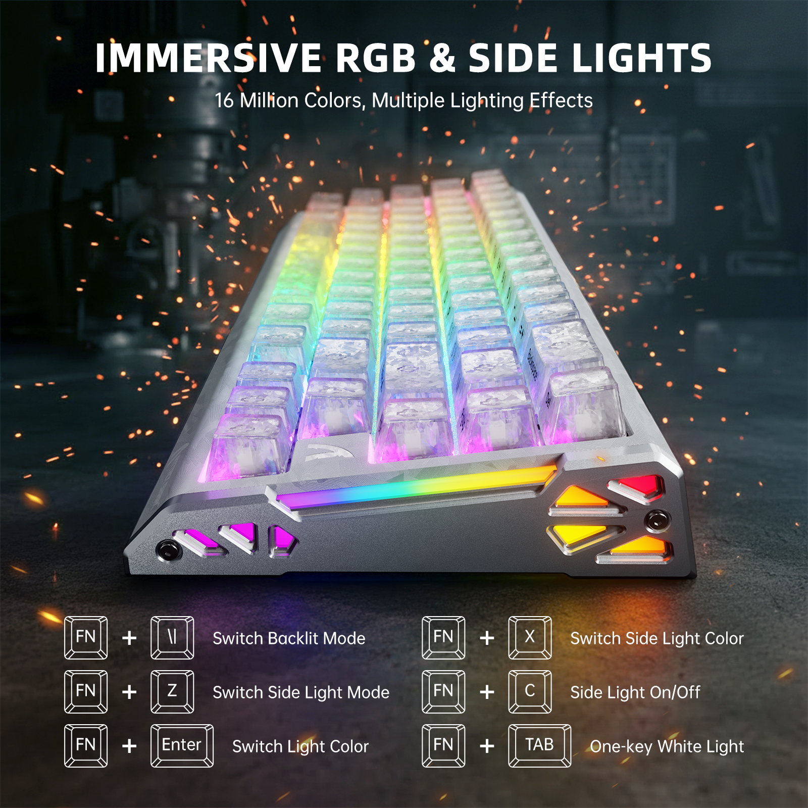 Teclado ATTACK SHARK R68 HE Fibra de Carbono com Ativação Rápida e Switch Magnético