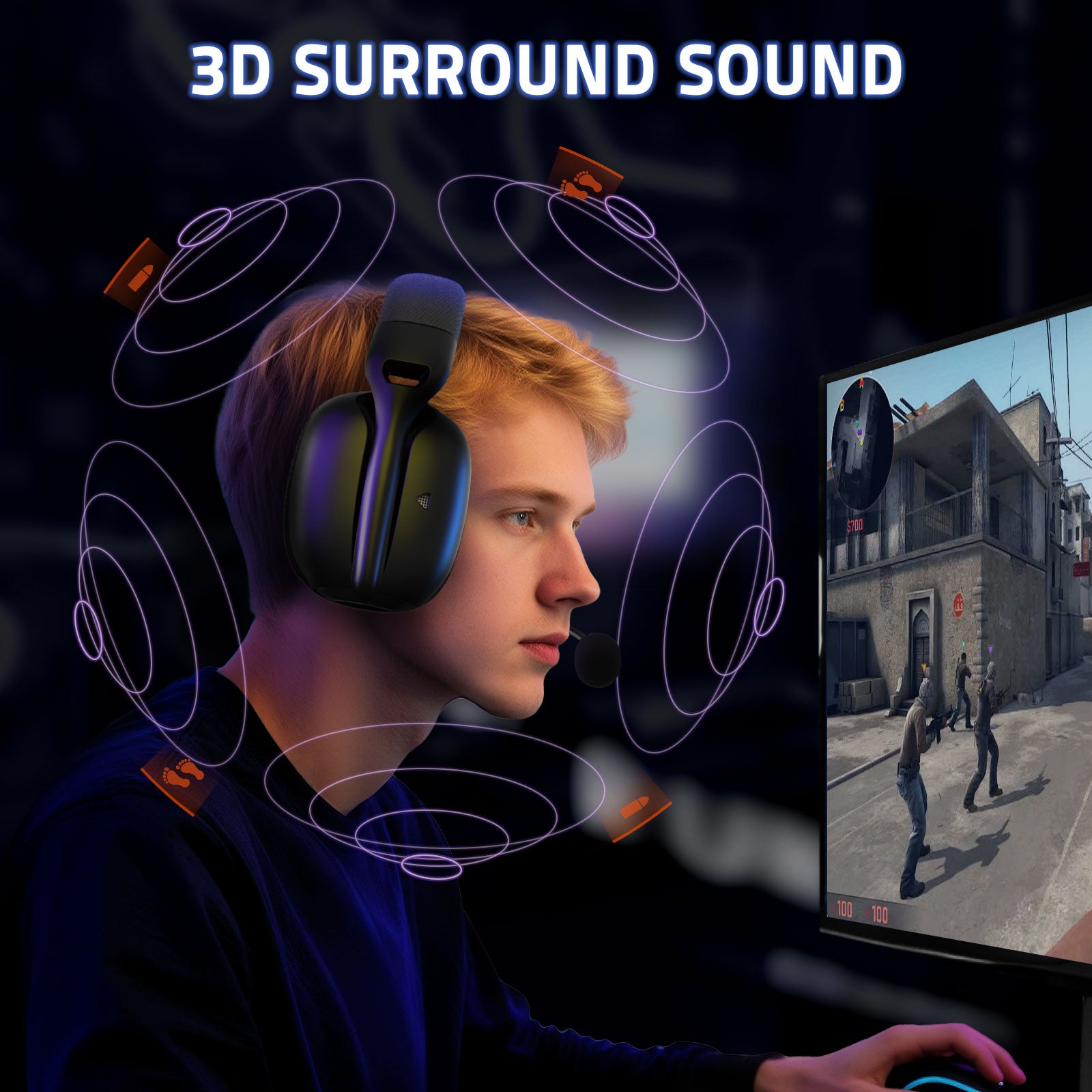 Headset Gamer Sem Fio ATTACK SHARK L80PRO