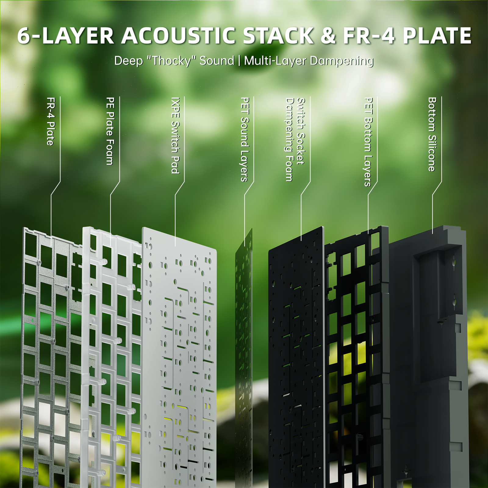 Teclado ATTACK SHARK R68 HE Fibra de Carbono com Ativação Rápida e Switch Magnético