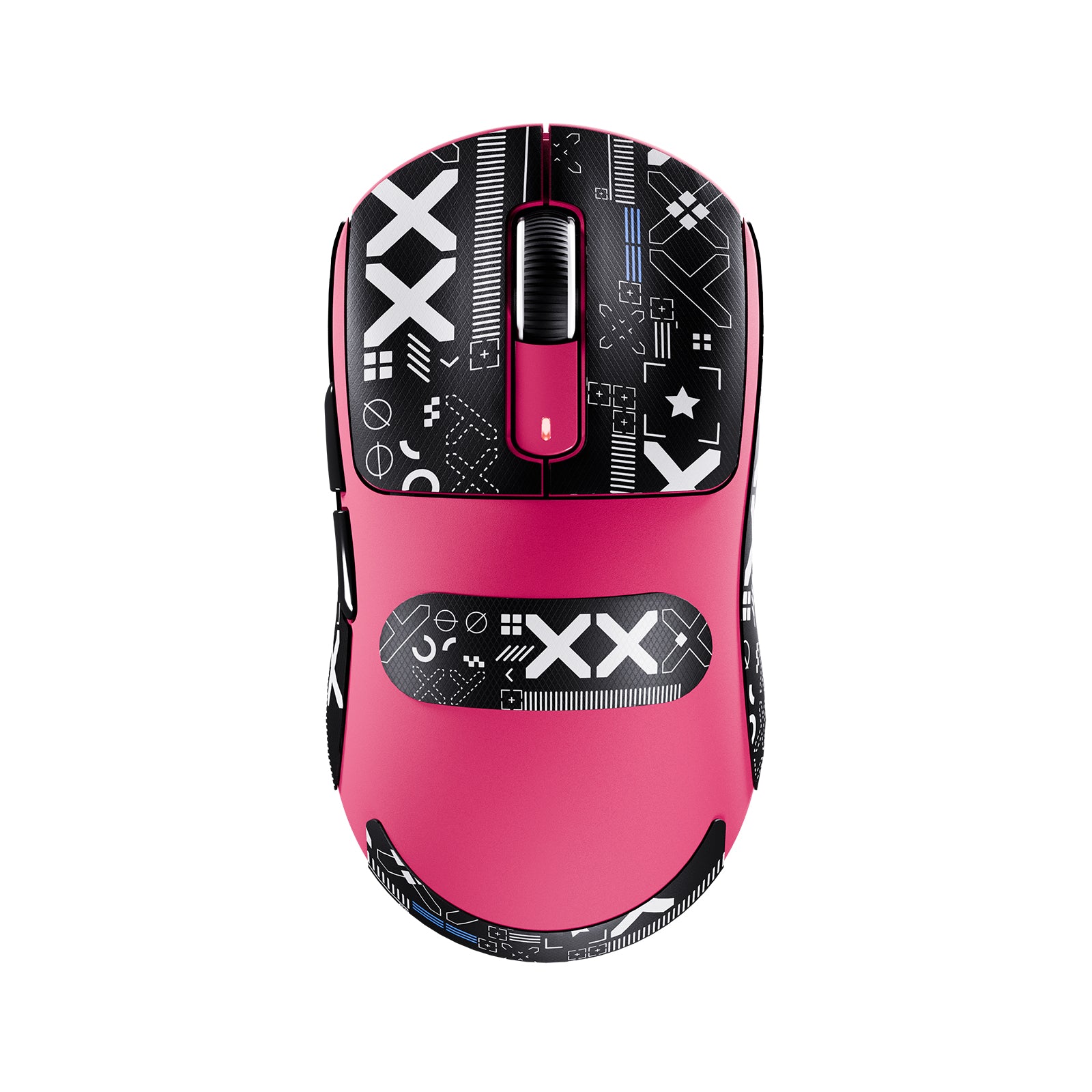 ATTACK SHARK X3 Wireless Gaming Mouse in Pink with graphic design