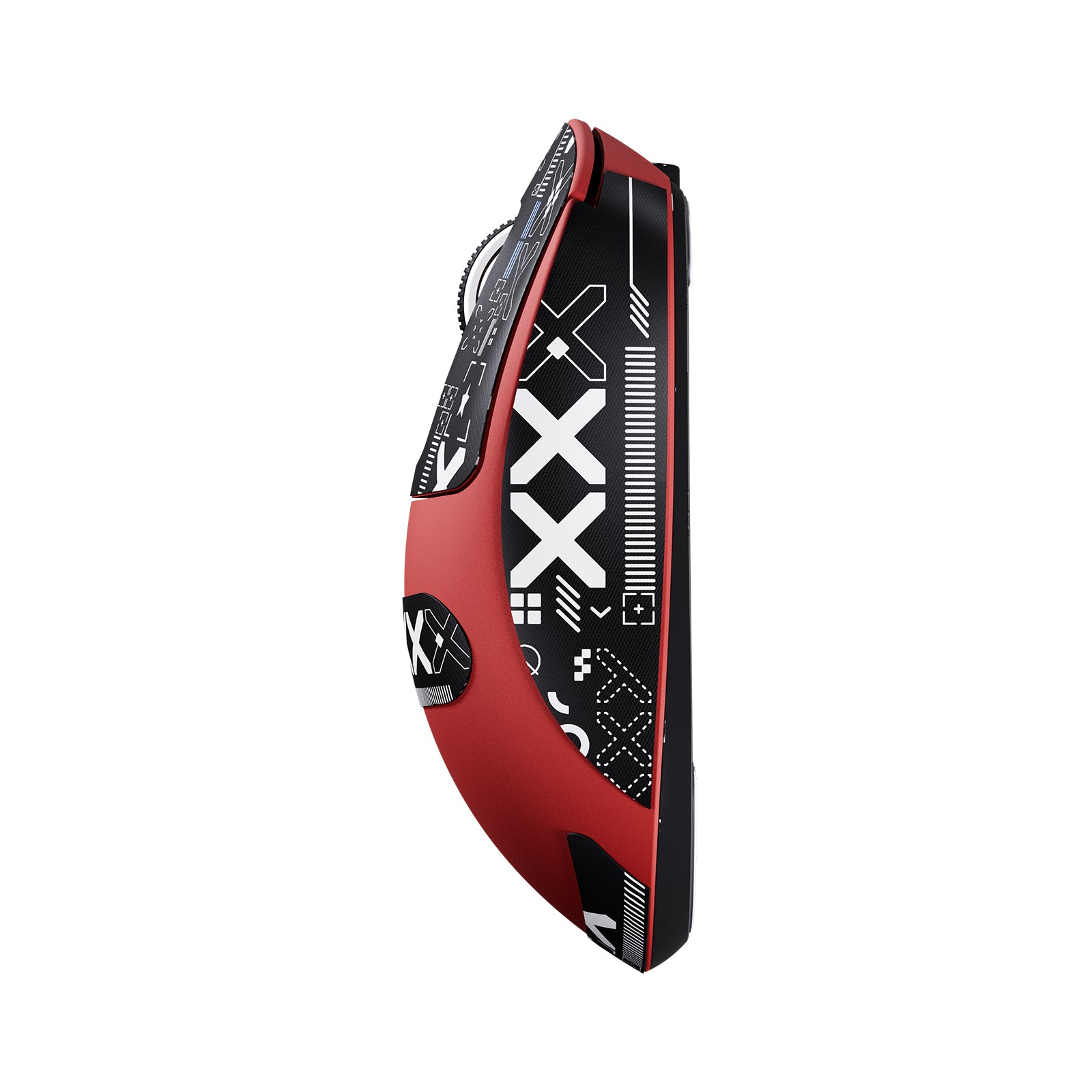 ATTACK SHARK X3 Wireless Gaming Mouse, Red ergonomic design with unique graphic elements