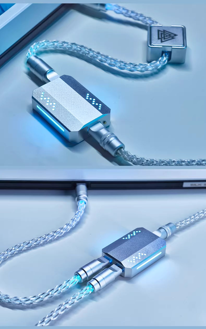 Cabo Tipo C 2 em 1 ATTACK SHARK C07 PRO para Teclado/Mouse Gamer 8KHz