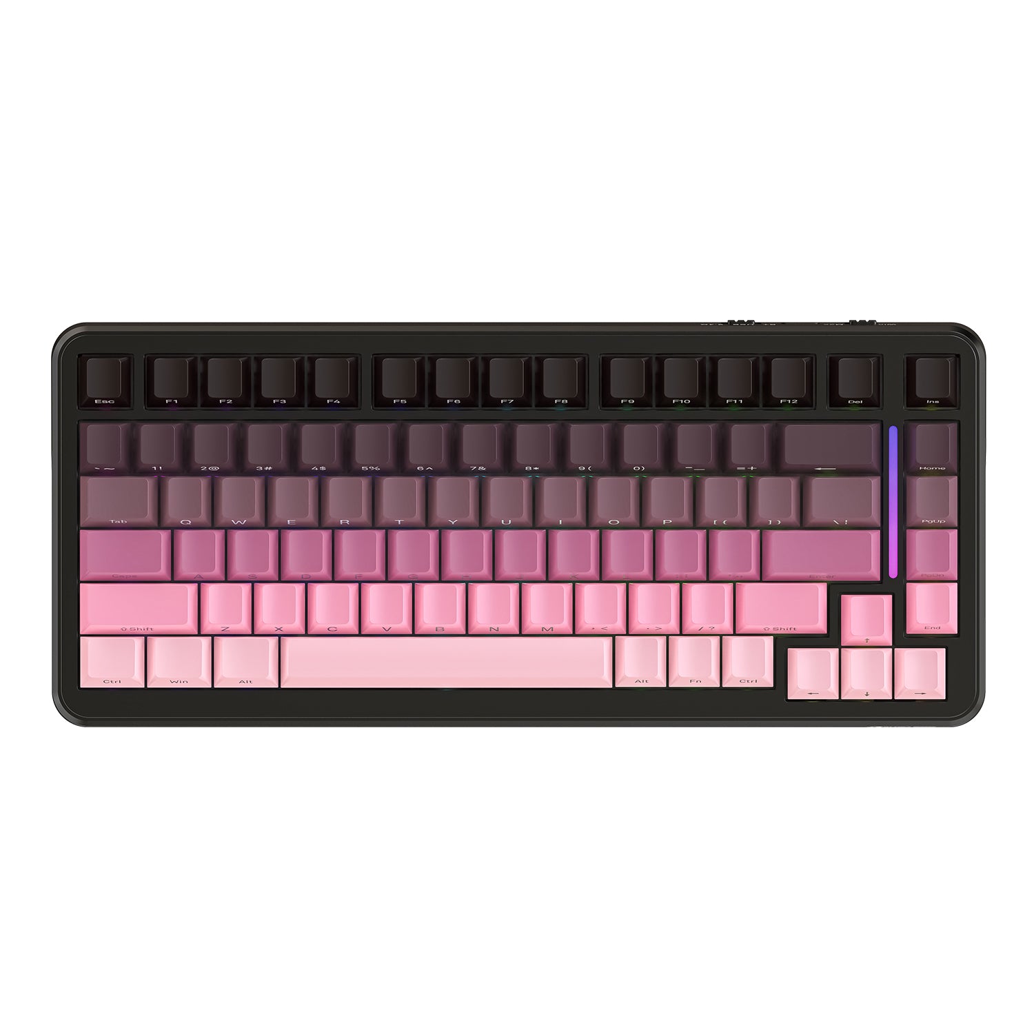 ATTACK SHARK M86 mechanical keyboard with gradient pink PBT keycaps and RGB lighting