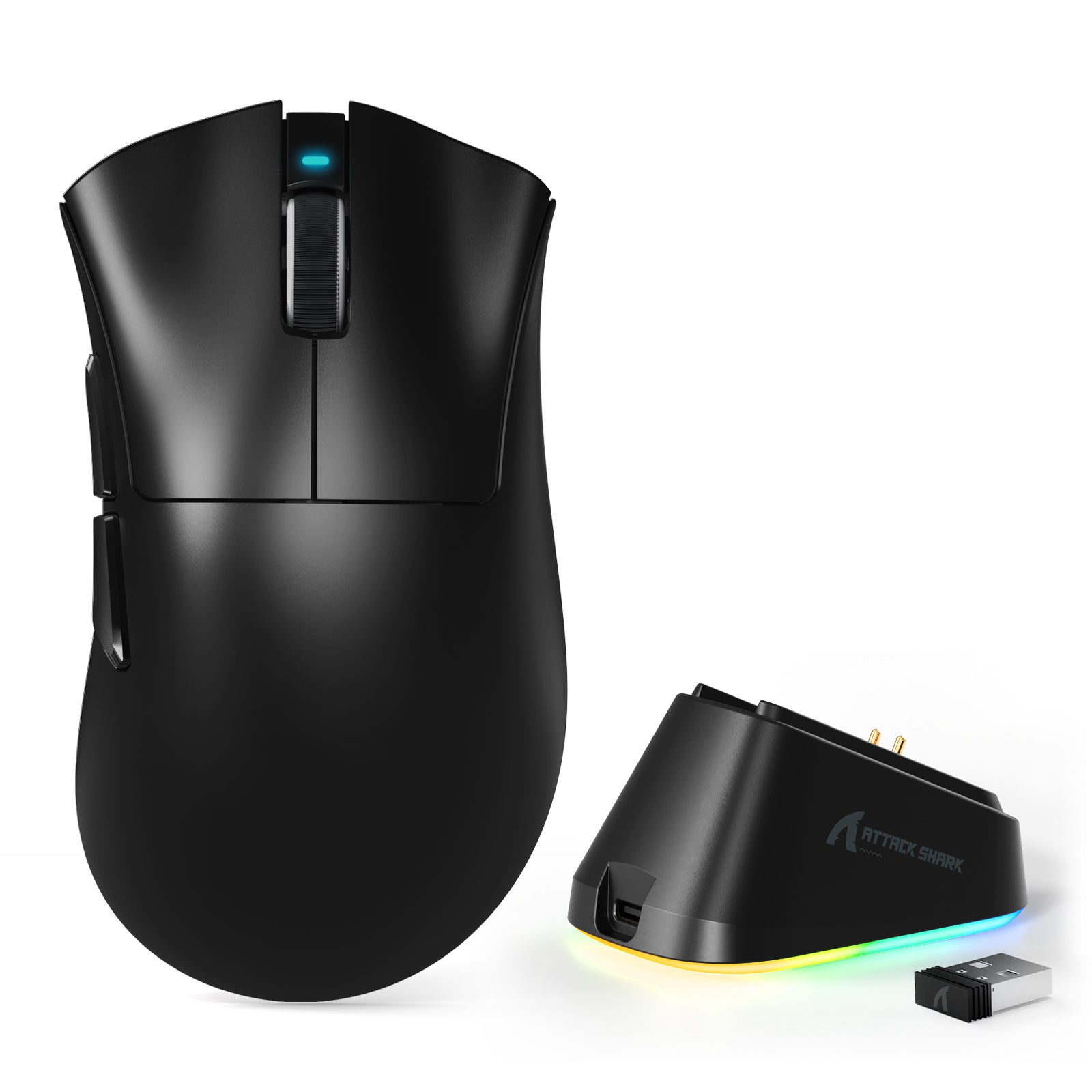 Mouse Gamer ATTACK SHARK V3PRO Tri-Mode Ultraleve com Dock de Carregamento