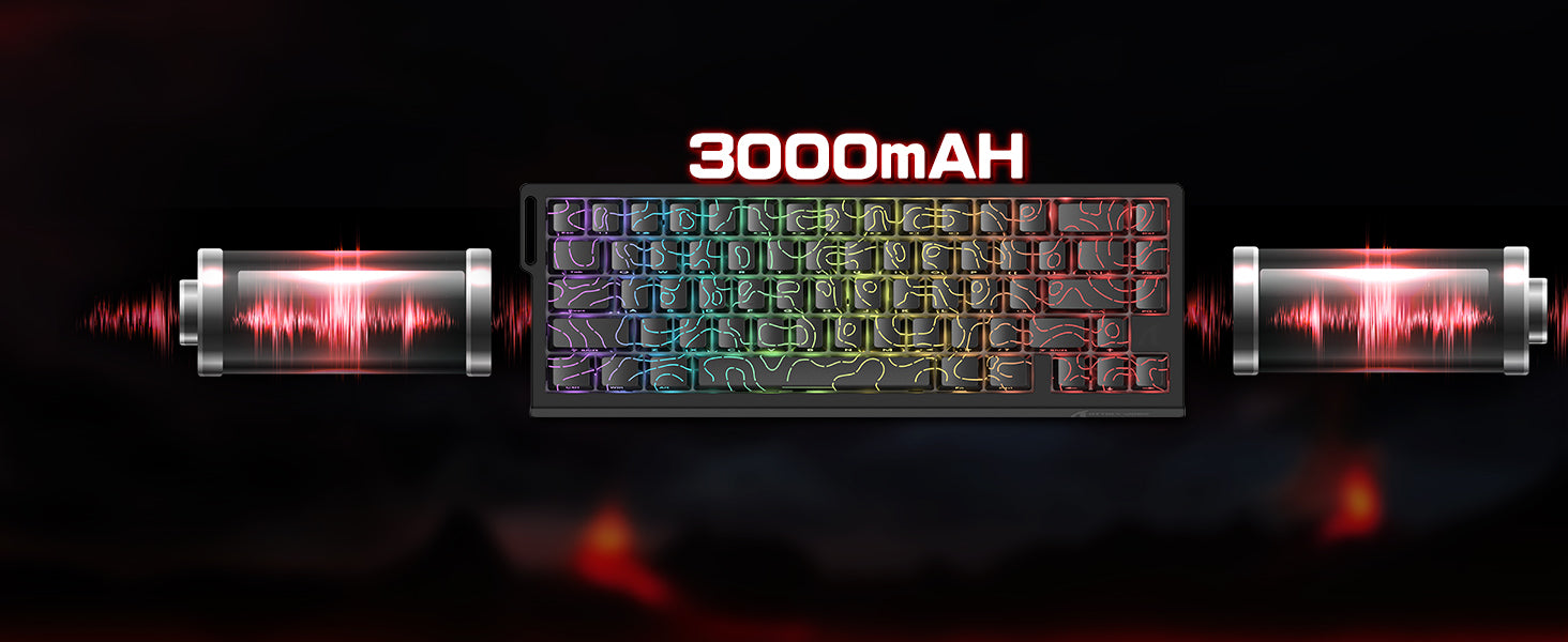 Teclado ATTACK SHARK X68PRO HE sem fio com gatilho rápido e cabo espiralado